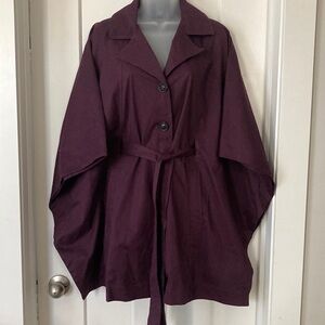 Beautiful Poncho, size-XS/S,Burgundy ,97%  cotton, machine washable